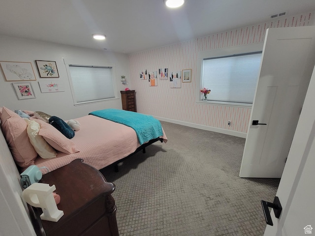 298 E 400 S, Orem, UT 84058 - bedroom with carpet, recessed lighting, and wallpapered walls