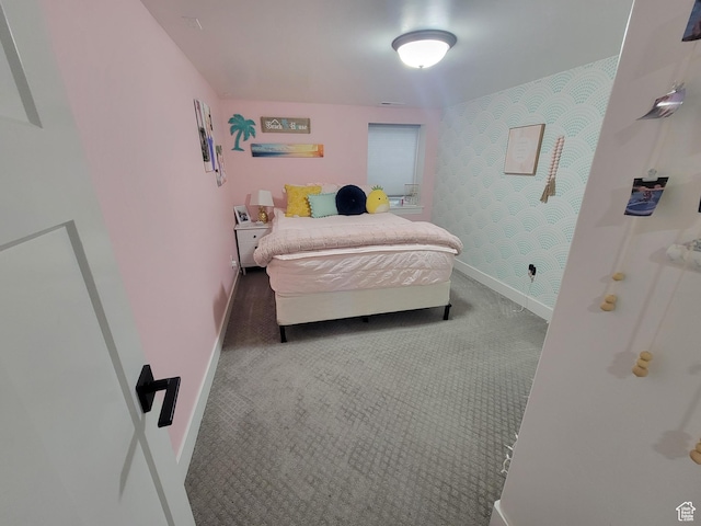 298 E 400 S, Orem, UT 84058 - carpeted bedroom with wallpapered walls and baseboards