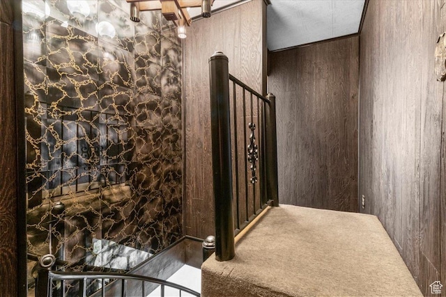 294 W 200 N, Mount Pleasant, UT 84647 - staircase with wooden walls