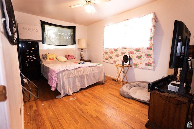960 N 100 W, Tremonton, UT 84337 - bedroom featuring light wood-type flooring and a ceiling fan