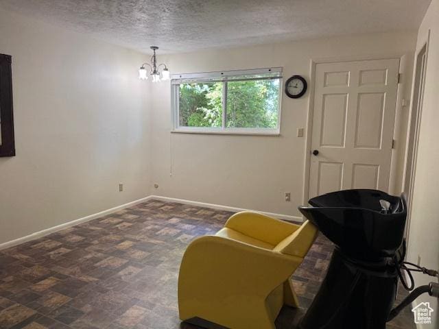 2727 N 700 E, Provo, UT 84604 - sitting room with a chandelier and a textured ceiling