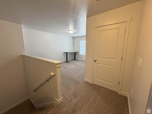 1637 S 730 W, Provo, UT 84601 - corridor with an upstairs landing, carpet flooring, and a textured ceiling