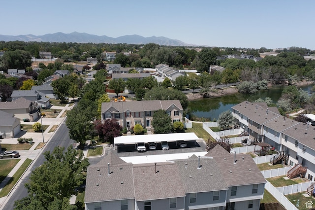 1193 W Dun Robin Ct, Murray, UT 84123 - aerial view of residential area with a water and mountain view