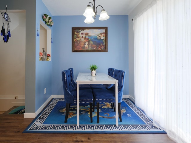 1193 W Dun Robin Ct, Murray, UT 84123 - dining area featuring a chandelier and wood finished floors