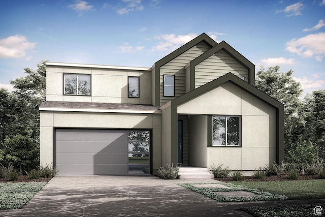 8072 S 300 E Unit 246, Midvale, UT 84070 - view of front facade with driveway, stucco siding, and an attached garage