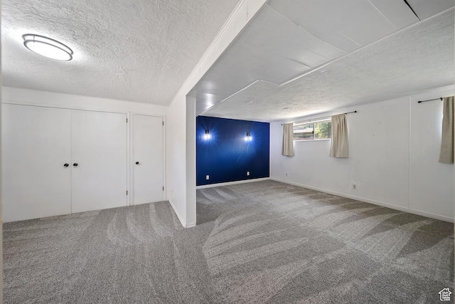 5154 S Lori Way, Salt Lake City, UT 84117 - basement featuring a textured ceiling and carpet