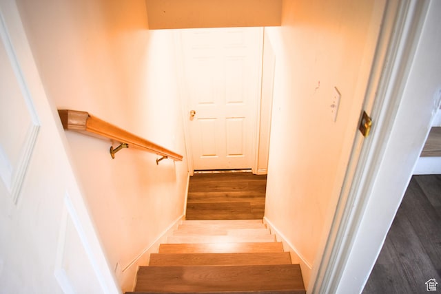 1037 W State Cir, Salt Lake City, UT 84104 - stairway with wood finished floors