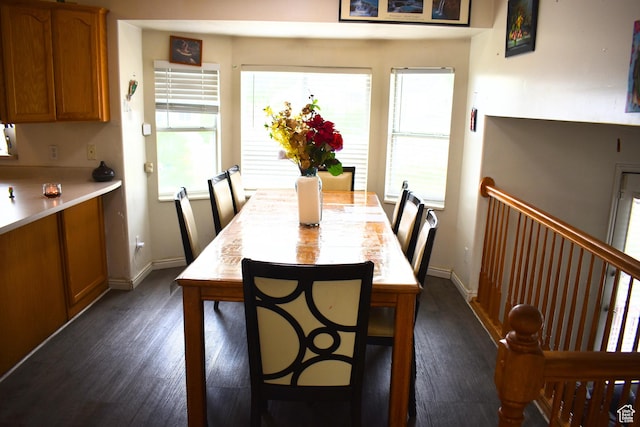 1037 W State Cir, Salt Lake City, UT 84104 - dining area featuring baseboards and dark wood-type flooring