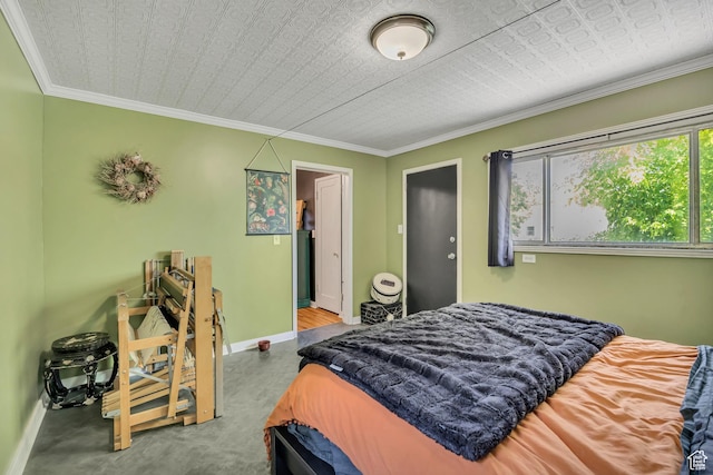 322 E Crawford Ave, Murray, UT 84107 - bedroom with crown molding and carpet floors
