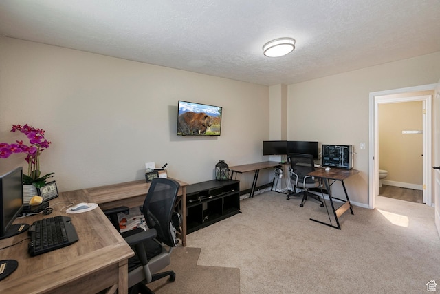 6764 S Enchanted Dr E, Midvale, UT 84047 - office area with carpet flooring and a textured ceiling