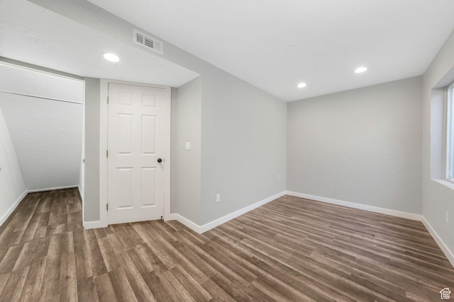 153 E Main St Unit B, Santaquin, UT 84655 - below grade area featuring wood finished floors and recessed lighting