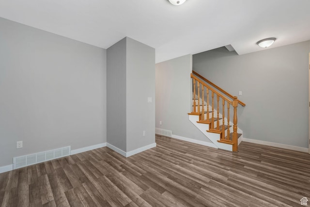 153 E Main St Unit B, Santaquin, UT 84655 - empty room with wood finished floors and stairs