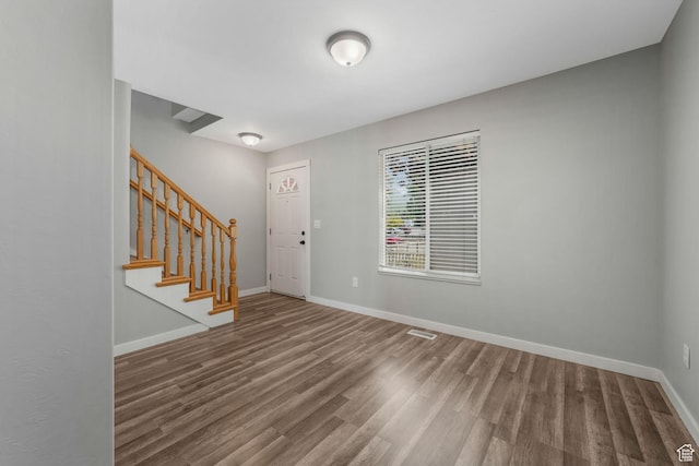153 E Main St Unit B, Santaquin, UT 84655 - foyer entrance featuring wood finished floors and stairs