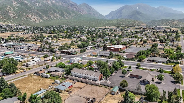153 E Main St Unit B, Santaquin, UT 84655 - aerial view of residential area featuring a mountain backdrop