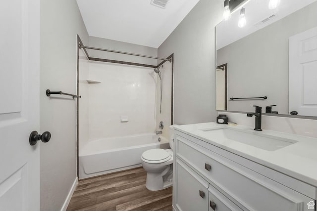 153 E Main St Unit B, Santaquin, UT 84655 - full bathroom featuring vanity, wood finished floors, and shower / bathtub combination