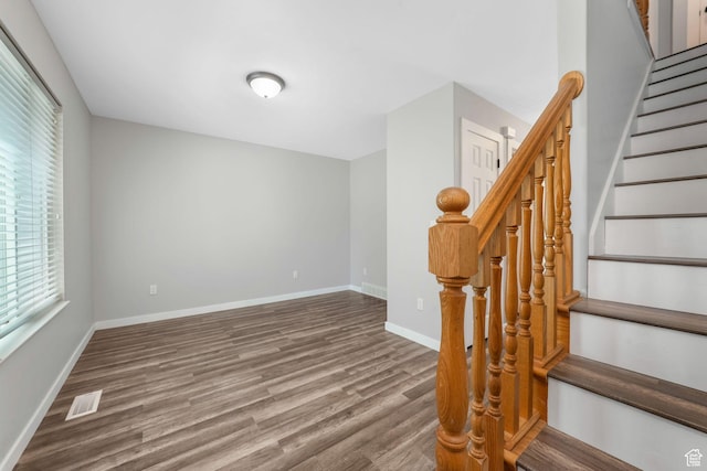 153 E Main St Unit B, Santaquin, UT 84655 - stairs with wood finished floors and baseboards