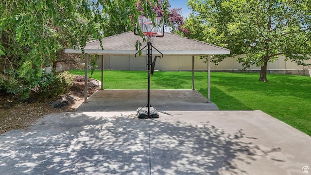 153 E Main St Unit B, Santaquin, UT 84655 - fenced backyard with a gazebo and a patio