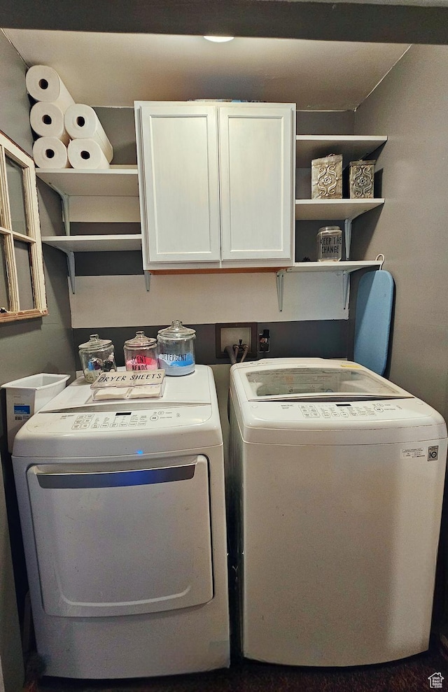 268 W Peach St, Grantsville, UT 84029 - washroom with separate washer and dryer and cabinet space