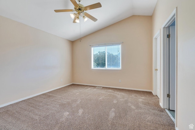 2086 N 1100 E, Lehi, UT 84043 - unfurnished bedroom with carpet flooring, vaulted ceiling, and a ceiling fan