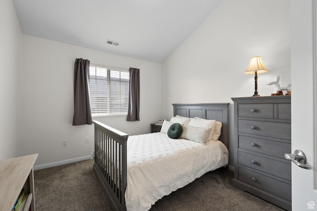 13574 S Cantania Way, Draper, UT 84020 - bedroom featuring dark carpet and lofted ceiling