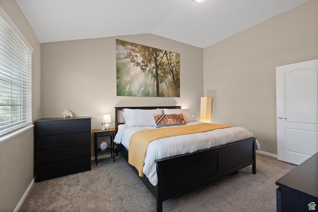 13574 S Cantania Way, Draper, UT 84020 - bedroom with vaulted ceiling, multiple windows, and carpet flooring