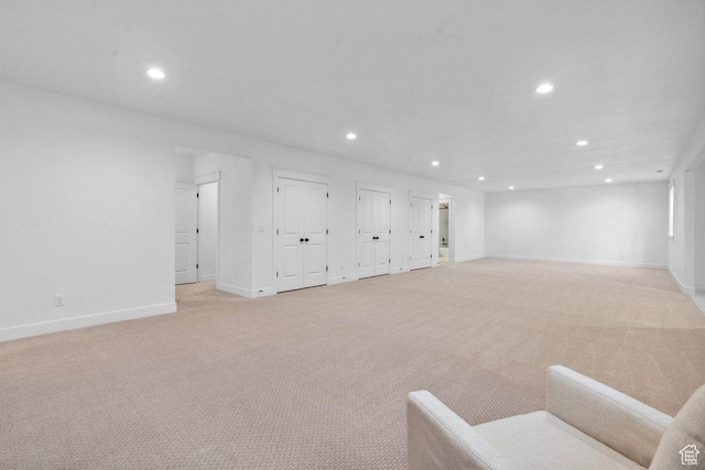 11449 S Bingham Rim Rd, South Jordan, UT 84009 - below grade area featuring recessed lighting and light carpet