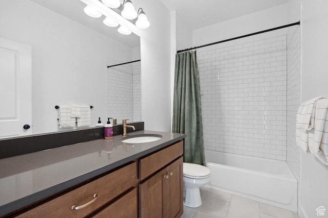 11449 S Bingham Rim Rd, South Jordan, UT 84009 - full bath featuring vanity, shower / tub combo, and tile patterned flooring