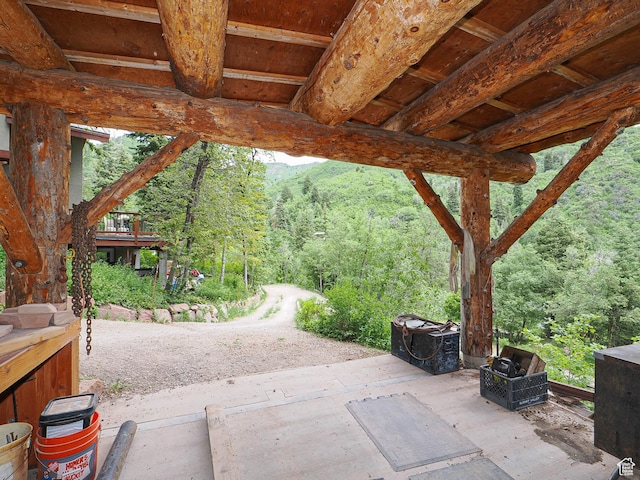 2137 N Pinecrest Canyon Rd Unit 35, Emigration Canyon, UT 84108 - view of patio featuring a forest view