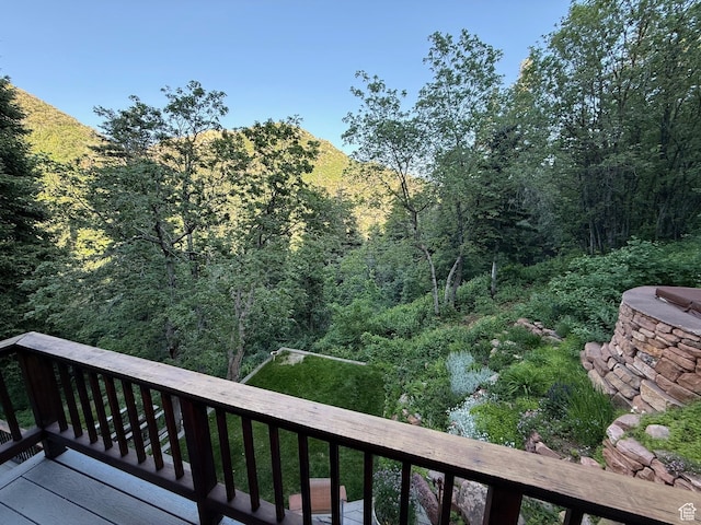2137 N Pinecrest Canyon Rd Unit 35, Emigration Canyon, UT 84108 - wooden deck with a wooded view