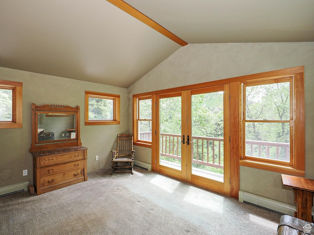 2137 N Pinecrest Canyon Rd Unit 35, Emigration Canyon, UT 84108 - sitting room with baseboard heating, healthy amount of natural light, and french doors