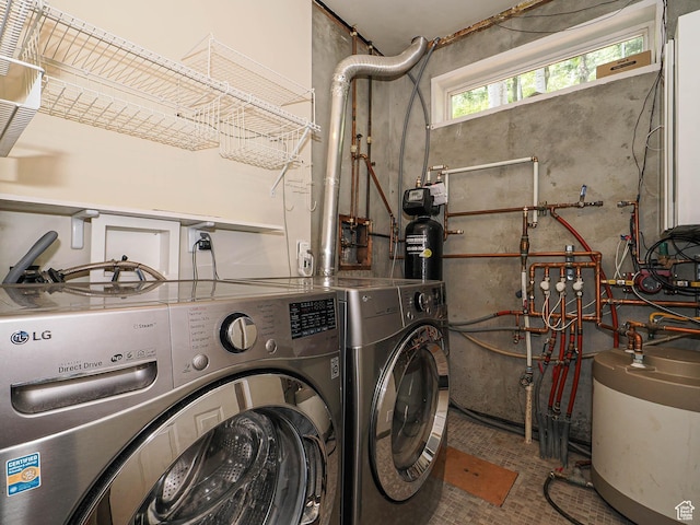 2137 N Pinecrest Canyon Rd Unit 35, Emigration Canyon, UT 84108 - washroom with washer and clothes dryer and water heater