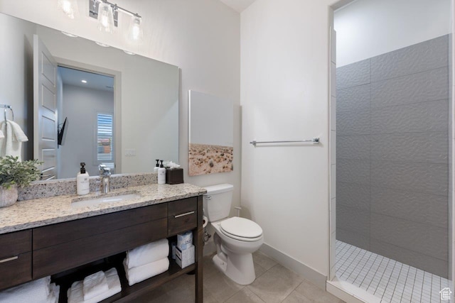 3780 W Arcadia Dr Unit 25, Santa Clara, UT 84765 - bathroom featuring walk in shower, tile patterned floors, and vanity