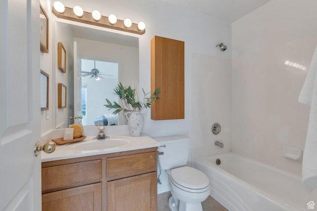 1747 S 750 E, Orem, UT 84097 - bathroom featuring vanity, bathtub / shower combination, and a ceiling fan