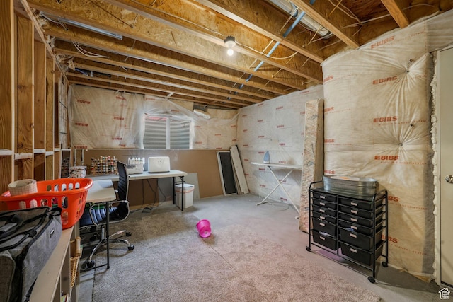 893 N 300 W, Santaquin, UT 84655 - unfinished below grade area with an office area