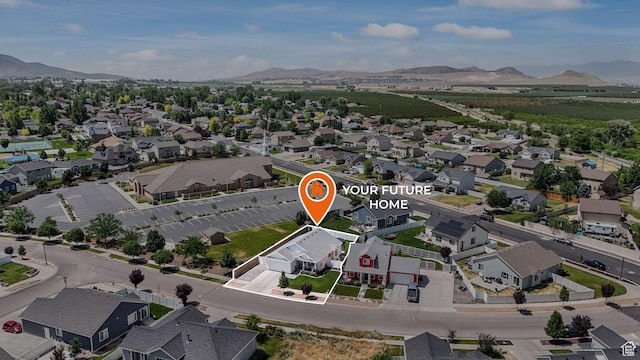 893 N 300 W, Santaquin, UT 84655 - aerial perspective of suburban area with mountains
