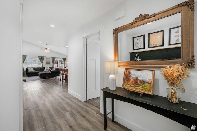 893 N 300 W, Santaquin, UT 84655 - hallway with wood finished floors and recessed lighting