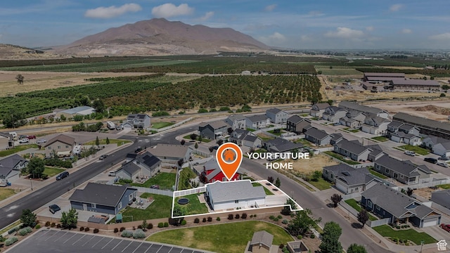 893 N 300 W, Santaquin, UT 84655 - aerial view of residential area with a mountain backdrop