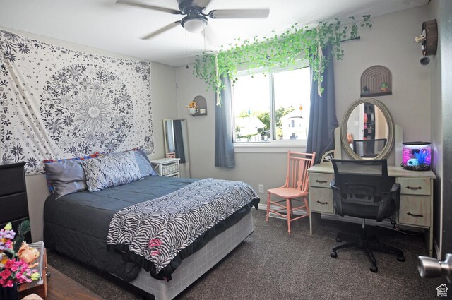 2857 W 2250 N, Clinton, UT 84015 - bedroom featuring carpet flooring and a ceiling fan