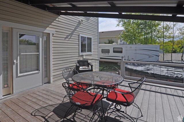 2857 W 2250 N, Clinton, UT 84015 - deck featuring outdoor dining space