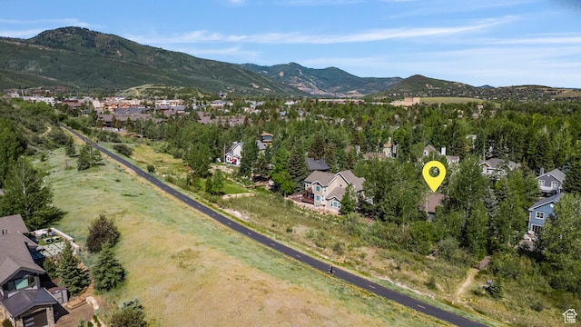 2442 Lily Langtry Ct, Park City, UT 84060 - aerial view of property's location featuring a mountainous background and nearby suburban area