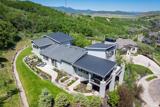 13202 N Alexis Dr, Heber City, UT 84036 - aerial perspective of suburban area featuring a mountainous background