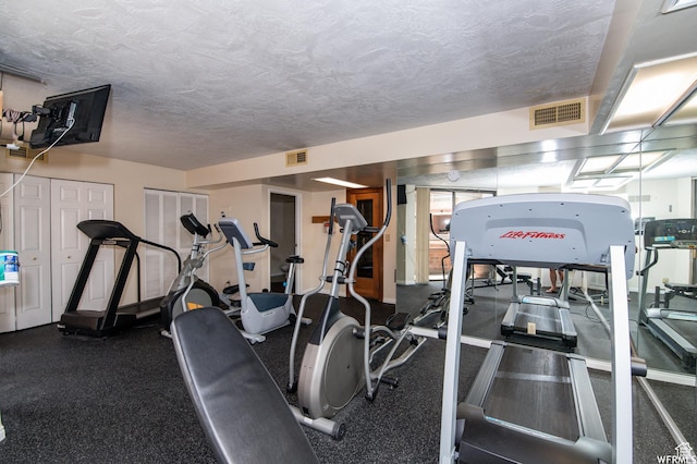 115 S 1100 E, Salt Lake City, UT 84102 - exercise room with a textured ceiling