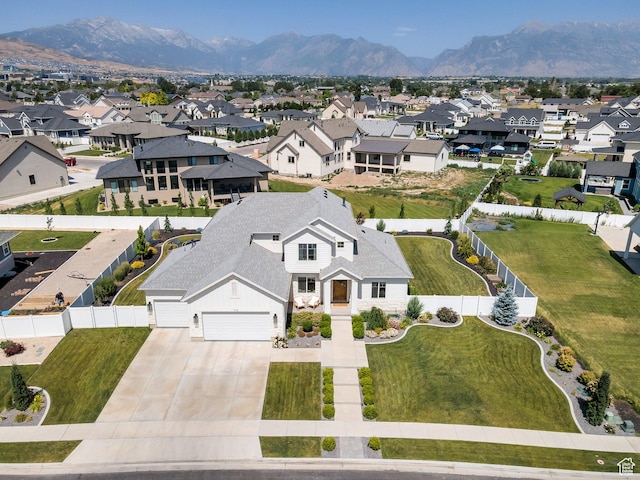 1114 N Oxborrow Dr, Lehi, UT 84043 - aerial view of residential area featuring a mountainous background