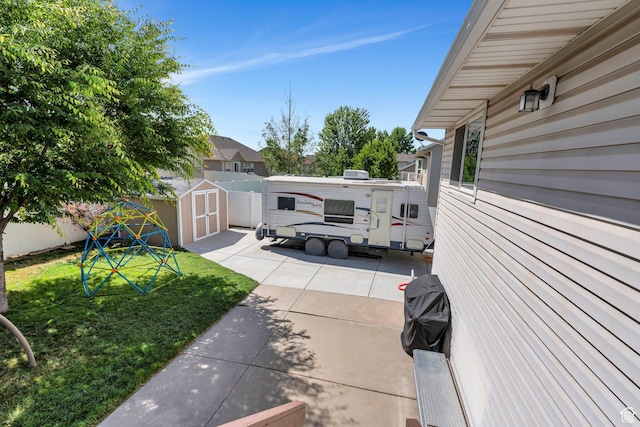 1666 N 160 W, Layton, UT 84041 - view of patio with a storage shed