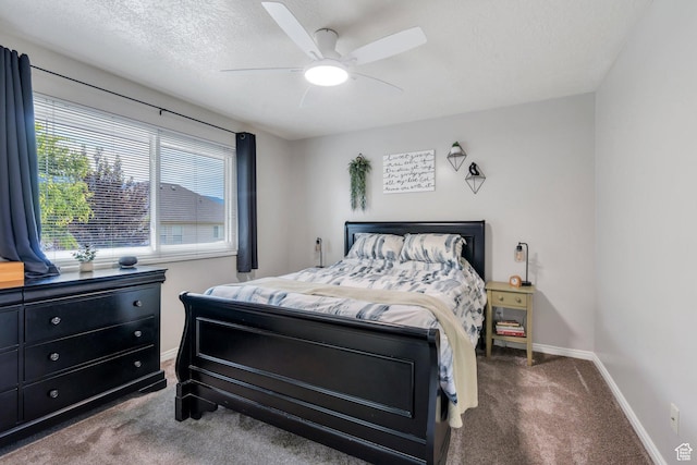 1666 N 160 W, Layton, UT 84041 - bedroom featuring dark carpet, a ceiling fan, and a textured ceiling
