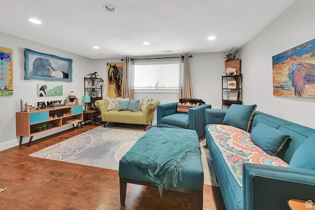 604 W 1750 N, Clinton, UT 84015 - living area with wood finished floors and recessed lighting