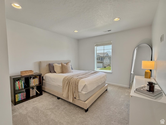 998 W 850 S, Springville, UT 84663 - bedroom with light colored carpet, recessed lighting, and a textured ceiling