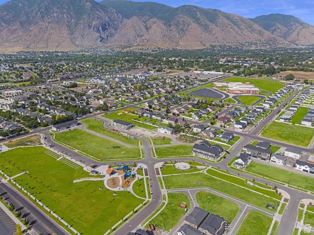 998 W 850 S, Springville, UT 84663 - aerial view of property and surrounding area featuring a mountain backdrop