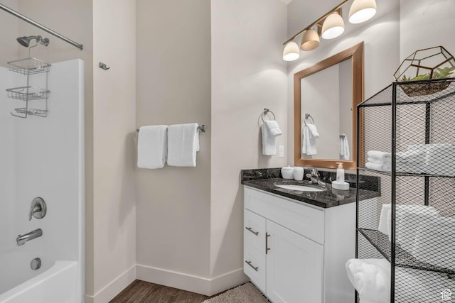 1043 S 500 E Unit G304, Heber City, UT 84032 - bathroom with vanity, shower / bath combination, and wood finished floors
