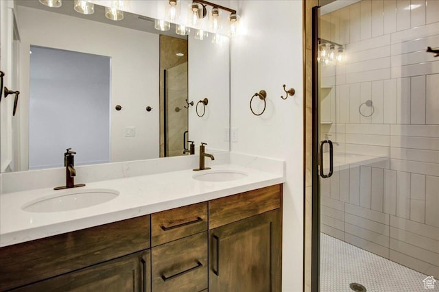 1978 N 840 E, North Ogden, UT 84414 - bathroom with a shower stall and double vanity